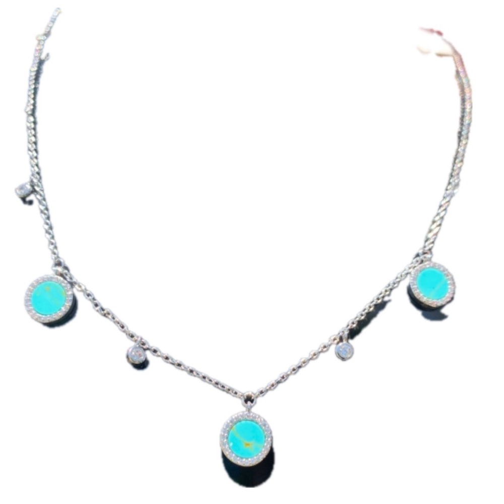 Cabachon gemstone necklace